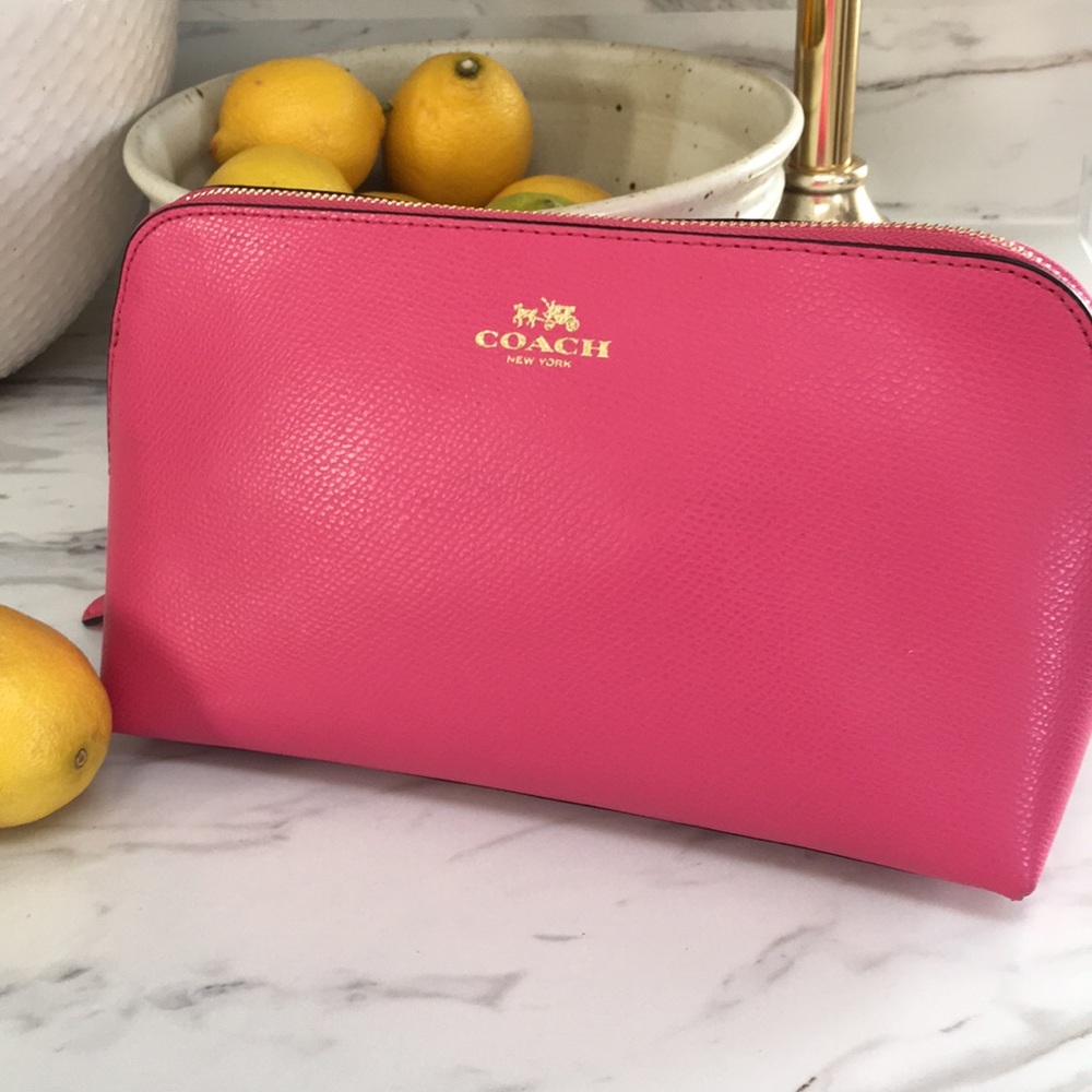 LIKE NEW! Coach Pink Cosmetic Bag